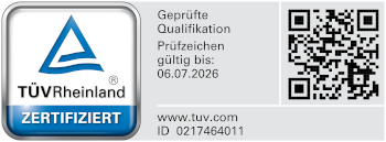Logo TÜV mit QR Code
